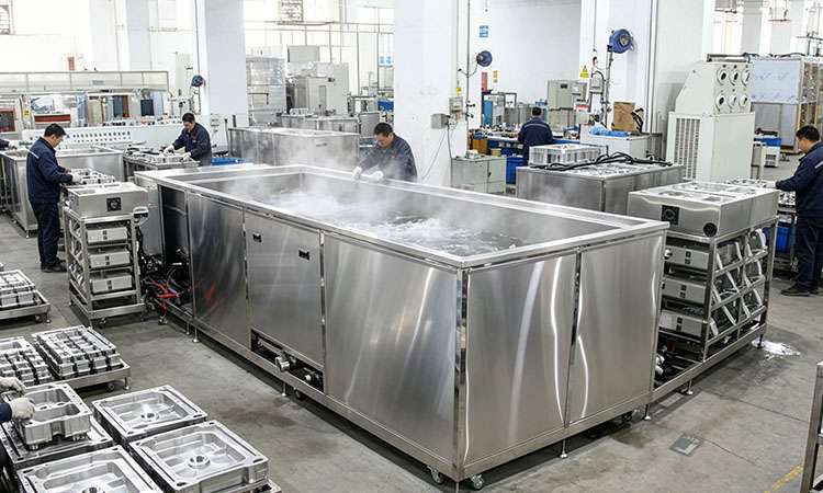全自動批量清洗硅片，大型超聲波工業清洗機產能提升到底有多可觀？